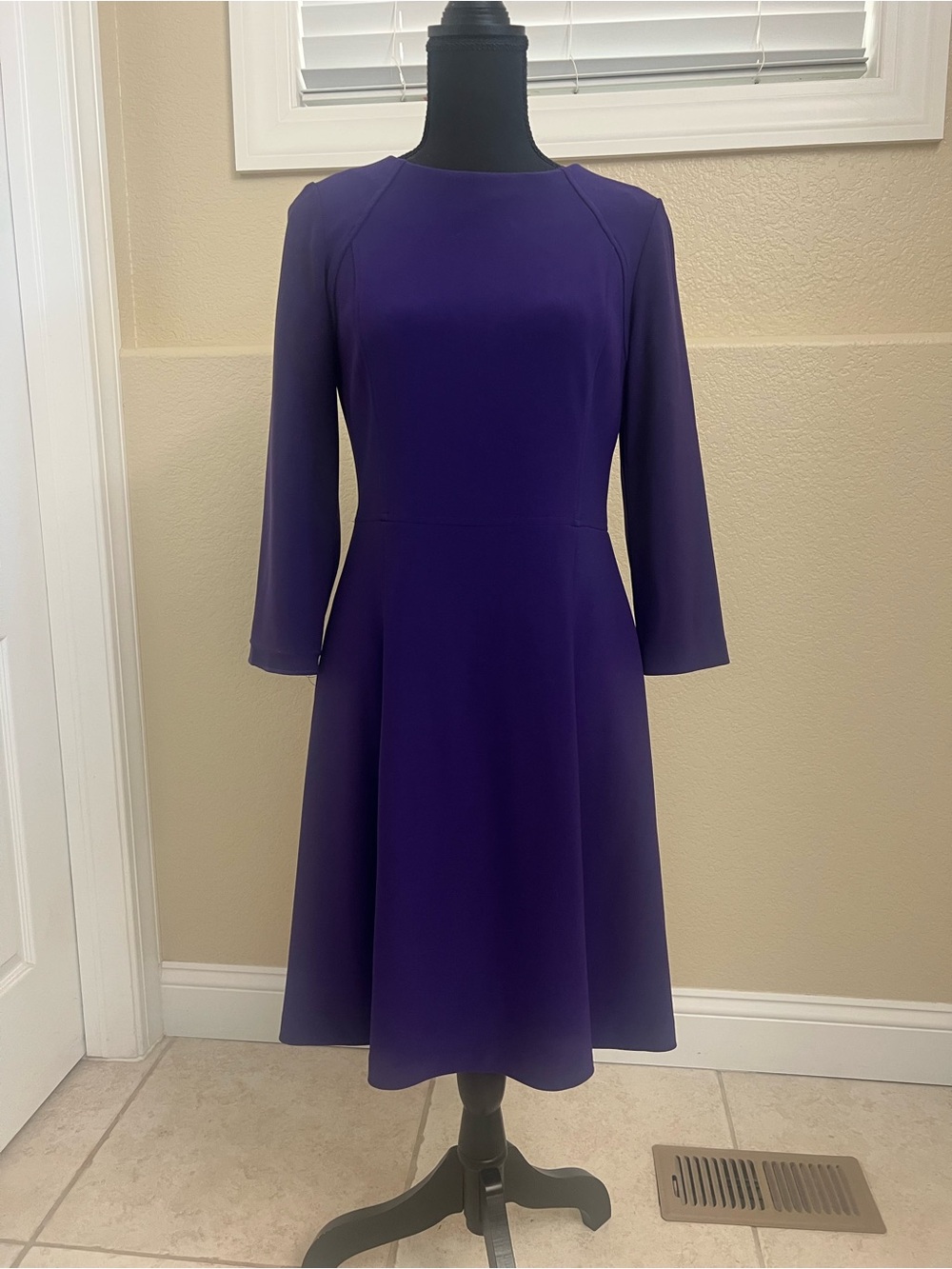 Ralph Lauren Violet Long-Sleeve Midi Dress